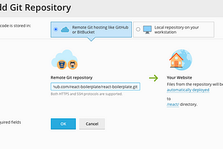 React Express developement & production on Plesk