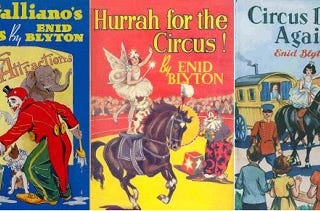 This is a picture of three books of the Enid Blyton’s Circus series. Enid Blyton was the reason I began reading and developed a vivid imagination.