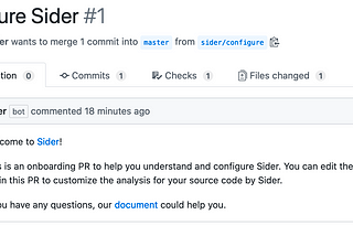 Sider’s New feature. Create sider.yml when a repository is added