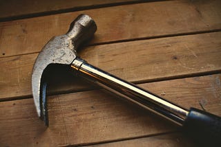 Black and silver hammer