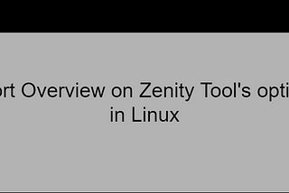 Zenity is a program/tool in Linux which create simple dialog box that interact graphically with the…