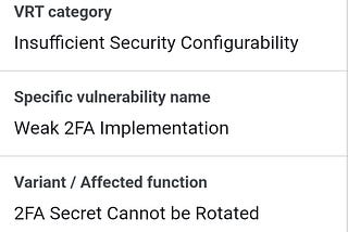 2FA secret cannot be rotated — A vulnerability explained! for bug bounty