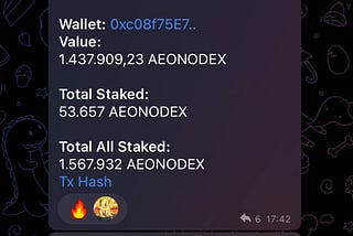 AEONODEX | STAKING TRACKER