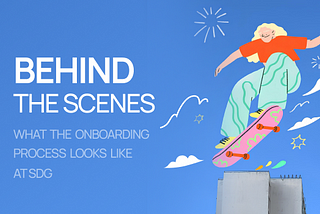 Behind-the-scenes view of the onboarding process at Social Discovery Group, showcasing team interactions and training materials