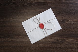 Letter on table with wax seal Envato Elements Licence held by author