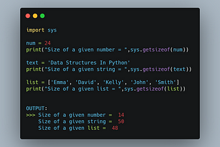 Measuring the Memory of Python Objects