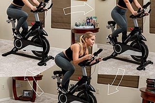 AceFuture Slim Indoor Cycling Bike with Silent Magnetic Resistance, Stationary Exercise Bikes for…