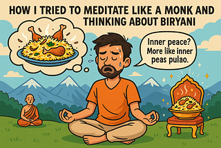 How I Tried to Meditate Like a Monk and Ended Up Thinking About Biryani