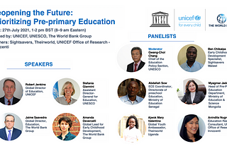 Webinar: Reopening the Future: Prioritizing Pre-primary Education