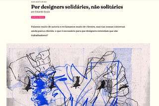 Por designers solidáries, não solitáries