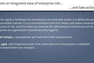 Enterprise Remediation Continuous Improvement: The Risk Registry