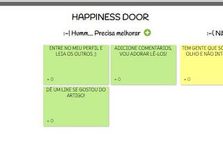 Happiness Door para melhoria contínua de reuniões