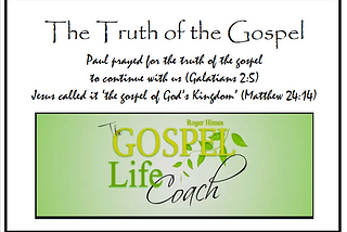 The Bottom Line Truth of the Gospel