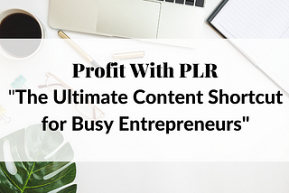 Profit With PLR — The Ultimate Content Shortcut for Busy Entrepreneurs
