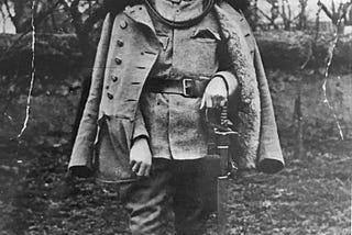 Man in the uniform of a WWI cavalry officer