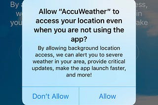 Advisory: AccuWeather iOS app sends location information to data monetization firm