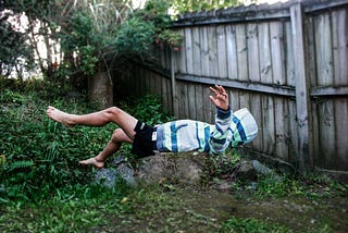 Person in mid-air