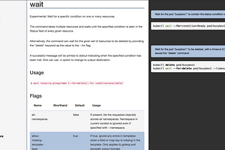 kubectl tip of the day: wait like a boss