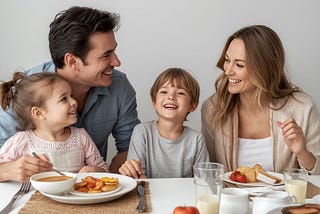 This pic represents the Lincoln family of four having breakfast long before they confront the catastrophic day.