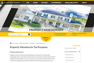 From Atrophy to Rocket Science (and back): A Brief History of Property Assessments in Allegheny…