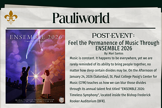 Feel the Permanence of Music Through ENSEMBLE 2026
