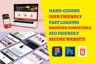 Convert PSD to HTML, Figma to HTML, Xd to HTML and WordPress