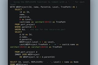 Query CTE Node SQL Server