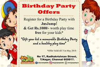 Best Birthday Party Place For Kids In Chennai | JusJump Trampoline Park