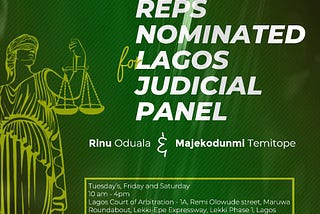 YOUTH REPS NOMINATED FOR LAGOS STATE JUDICIAL PANEL