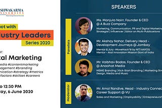 ‘Interact with Industry Leaders Series 2020’ by a leading & growing university in Pune.