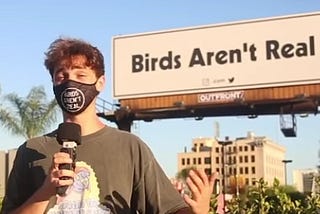 Birds Arent Real billboard in LA