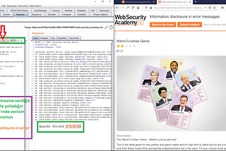 Çözüm - Information disclosure in error messages - PortSwigger  Information disclosure Lab 1