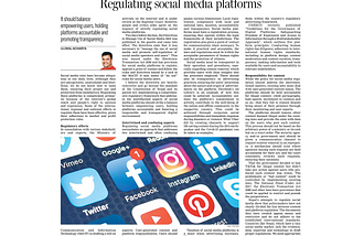 Regulating social media platforms