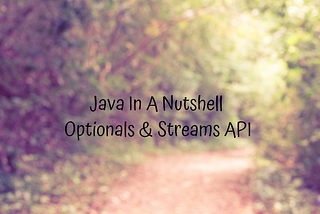 Java In A Nutshell — Optionals & Streams API