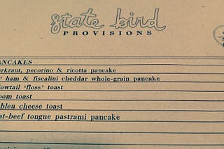 State Bird Provisions First Impressions