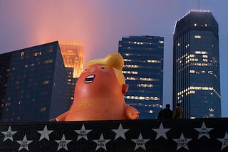 Baby Trump ballon at First Avenue in Minneapolis, Minnesota, by Laurie Shaull (Creative Commons Share Alike license)