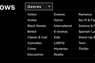 Netflix patterns and user flows