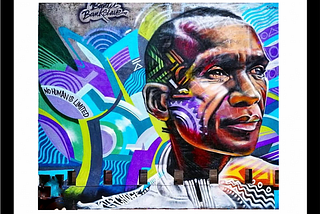 Bankslave Auctions Eliud Kipchoge’s Mural as an NFT.