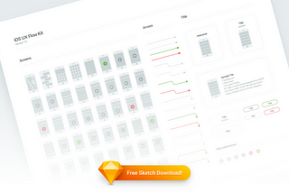 Free Sketch Download: iOS UX Flow Kit