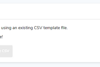 Uploading / Exporting via CSV