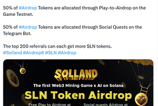 Big Airdrop and new Web3 game — Solland