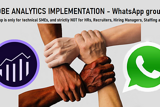 Adobe Analytics — WhatsApp group