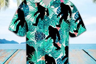 bigfoot hawaiian shirt