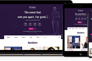 New eye-catchy, powerful Drupal 8 theme with brand new features: Meet Event+