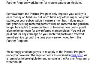 I Was Removed From Medium’s Partner Program.