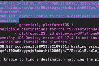 fastlane show “Unable to find a destination matching the provided destination specifier”