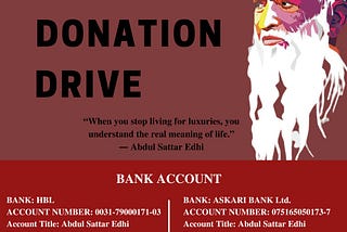 Fundraising for Edhi Foundation: Collaboration for a cause between circle 3 and circle 8