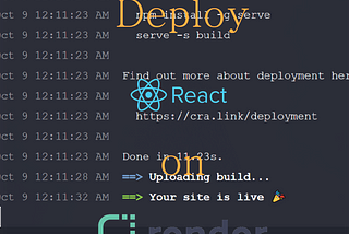 Deploy React app to Render