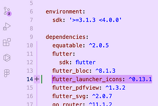 Agregamos la dependencia flutter_launcher_icons: ^0.13.1 en tu archivo pubspec.yaml