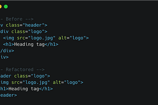 Refactoring HTML and CSS